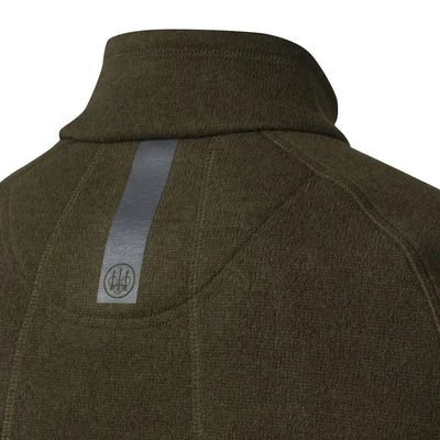Olive green Beretta Abisko Half Zip Fleece back view, stylish Abisko Half zip jacket