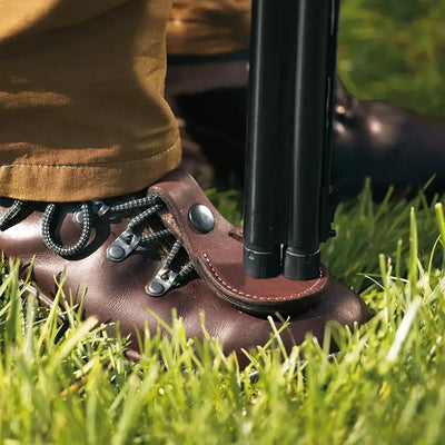 Brown leather Beretta Barrel Rest boot with gun rest for easy firearm support