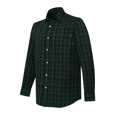 Green plaid button-down shirt from the Beretta Bryggen collection, perfect bryggen shirt style