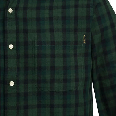 Green and black plaid Beretta Bryggen Shirt perfect for casual style