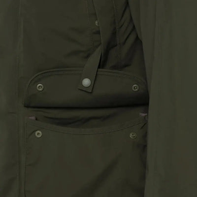 Olive green jacket pocket on Beretta Carrick Hunting Jacket for country outdoor adventures