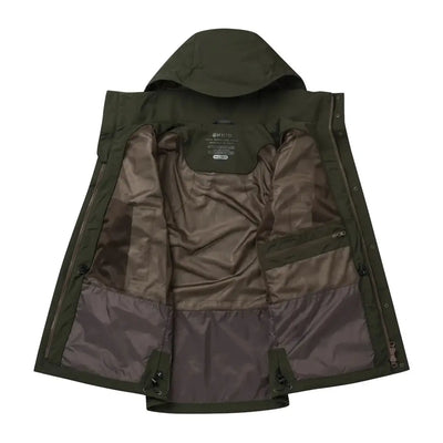 Open Olive Green Hooded Jacket from Beretta Carrick for country clothing and hunting outdoors
