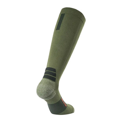 Olive green knee-high compression socks from Beretta Chaberton HP, perfect for hunting country clothing