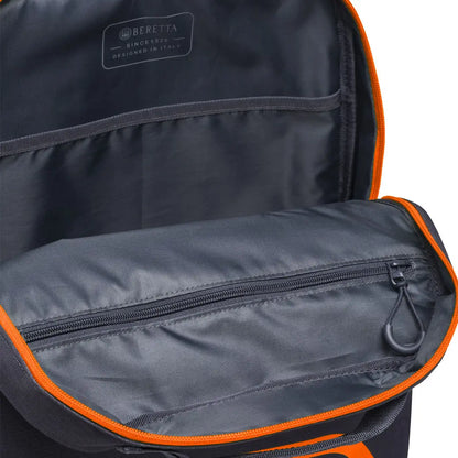 Open Beretta Challenge Backpack with orange trim for hunting and country clothing gear