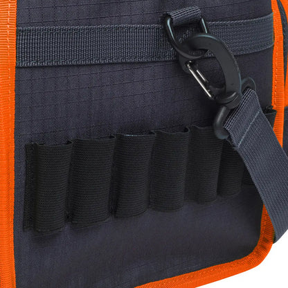 Gray and orange tool bag with black loops for Beretta Challenge Cart and challenge cart