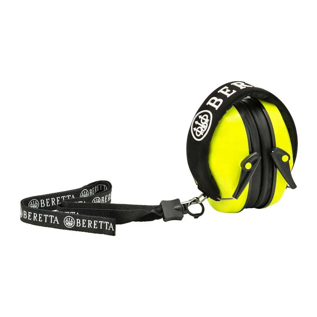 Yellow and black Beretta earmuffs for hunting and country clothing comfort