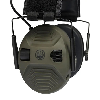 Olive green Beretta Electronic Earmuffs for hearing protection and noise reduction