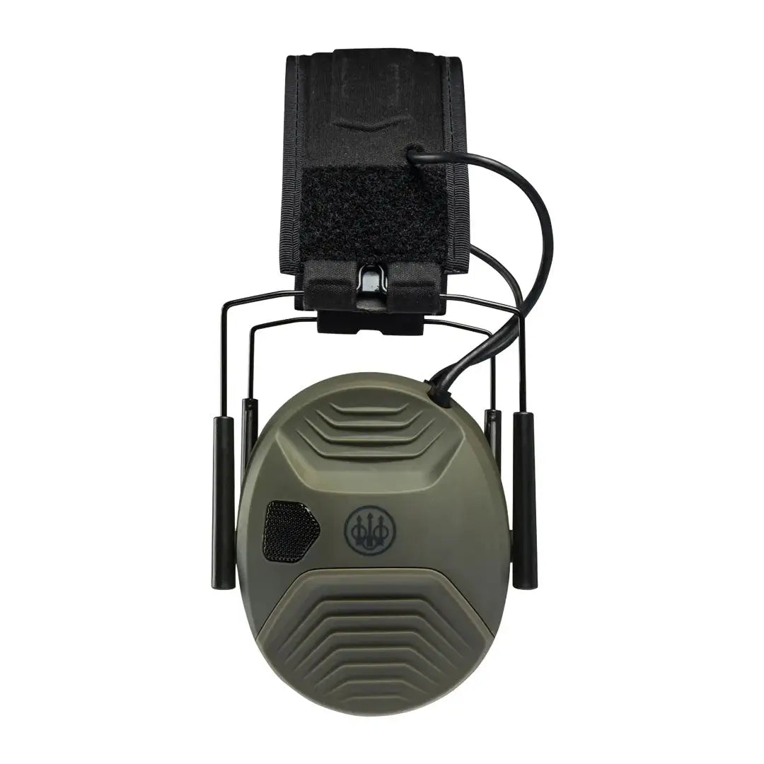 Olive-green Beretta Electronic Earmuffs for hearing protection and noise reduction