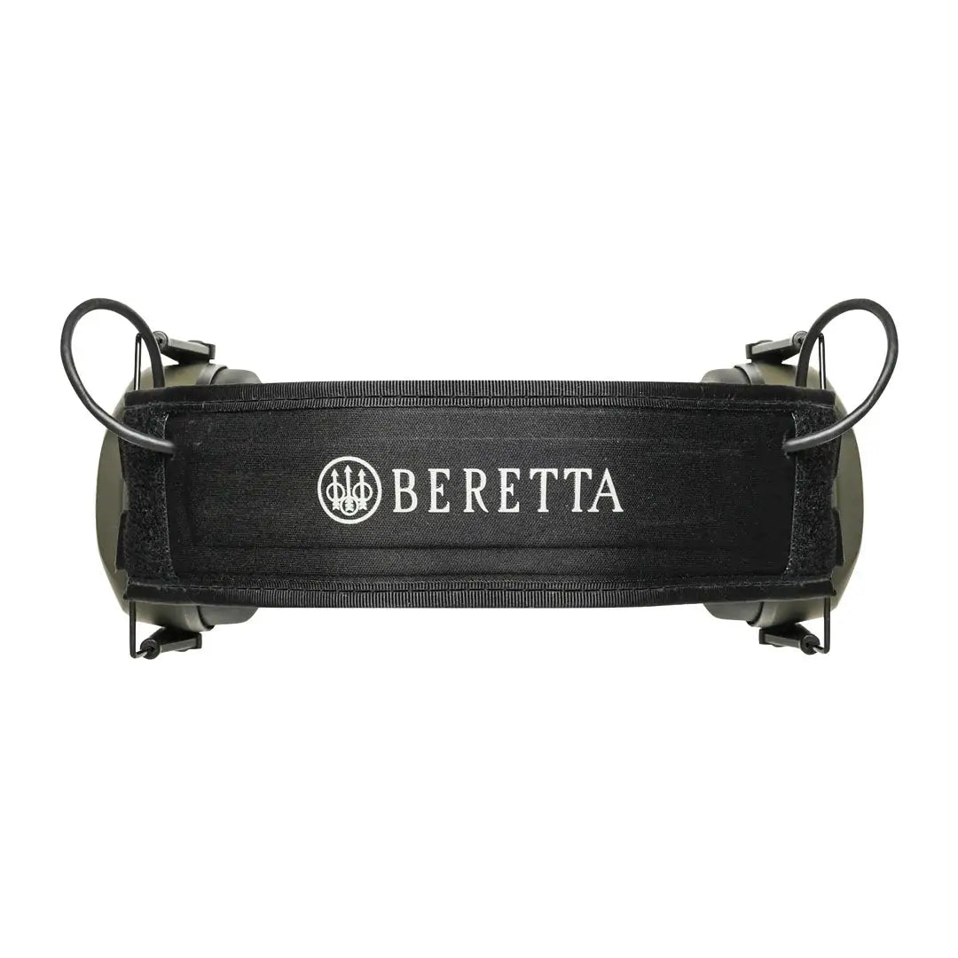 Beretta electronic earmuffs showing Beretta-branded hearing protection for enhanced safety