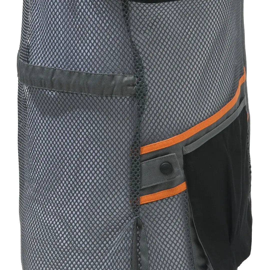 Gray and black mesh shooting vest perfect for all your shooting needs with Beretta style