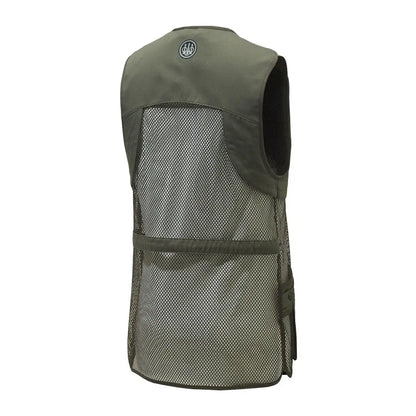 Olive green mesh shooting vest from Beretta for ultimate comfort and style
