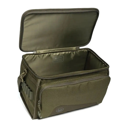 Open olive-green Beretta GameKeeper EVO cart bag for fishing and outdoor gear