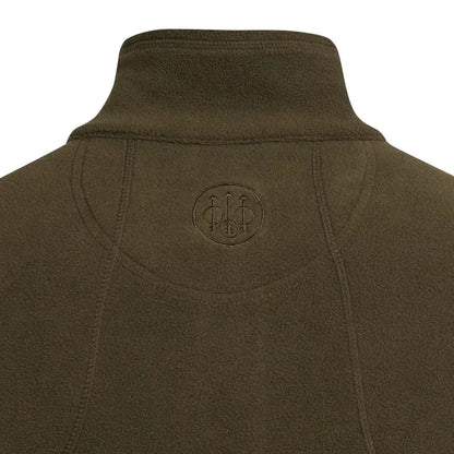 Olive green fleece jacket back for outdoor hunting country clothing - Beretta HP logo