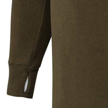Olive green fleece sleeve with thumb hole from Beretta HP Logo Half Zip Fleece for outdoor hunting country clothing
