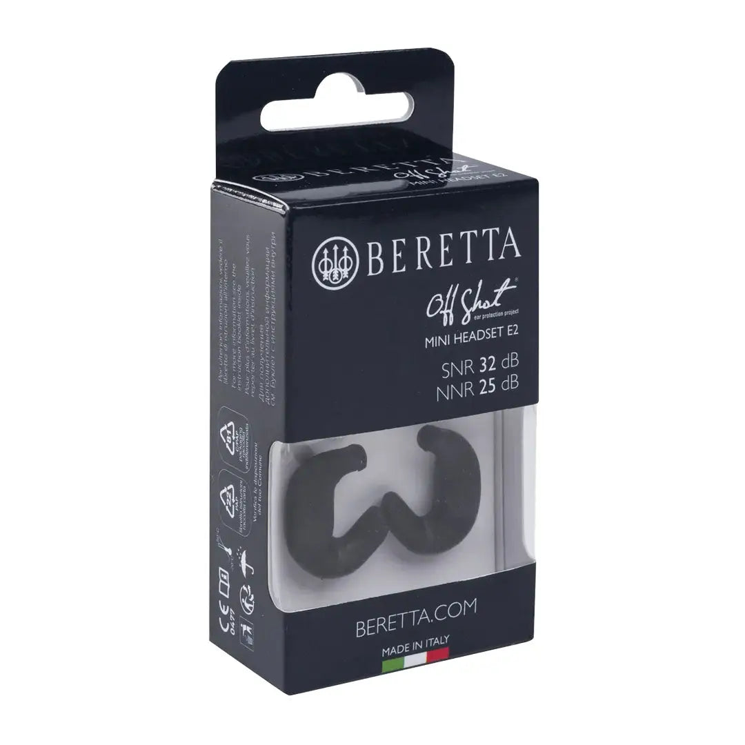 Beretta Mini Headset E2 in packaging showcasing beretta mini headset design
