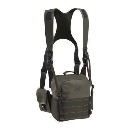 Olive green Beretta Modular Binocular Chest Pack with Modular Binocular Harness