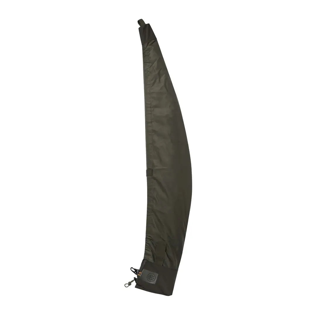 Olive green rod sleeve in Beretta Packable WR Gun case for hunting trips