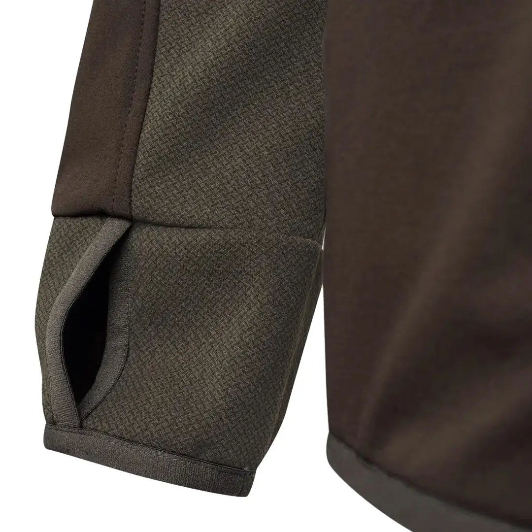 Brown Rupicapra Jacket sleeve with thumb hole, ideal for country clothing lovers