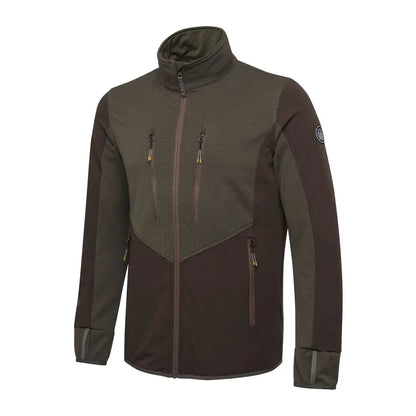 Two-tone zippered softshell jacket from Beretta Rupicapra Jacket with ceramic print country clothing style