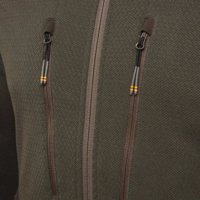 Olive green Rupicapra Jacket with ceramic print, perfect for country clothing