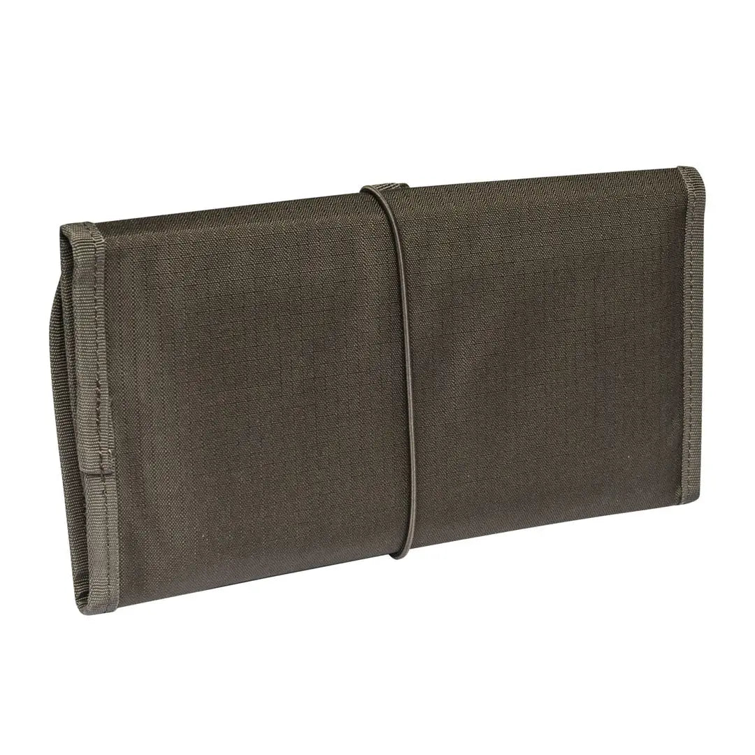 Dark olive green Beretta sitting pad wallet with elastic band, hunting country clothing