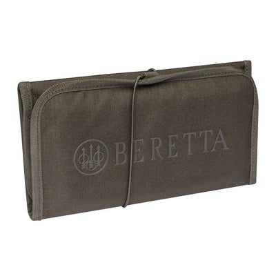 Olive green Beretta sitting pad roll-up case with embossed logo