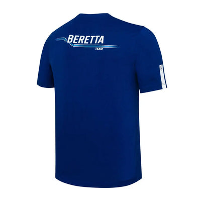Back of Beretta Team Short Sleeve T-Shirt in royal blue with swooshes