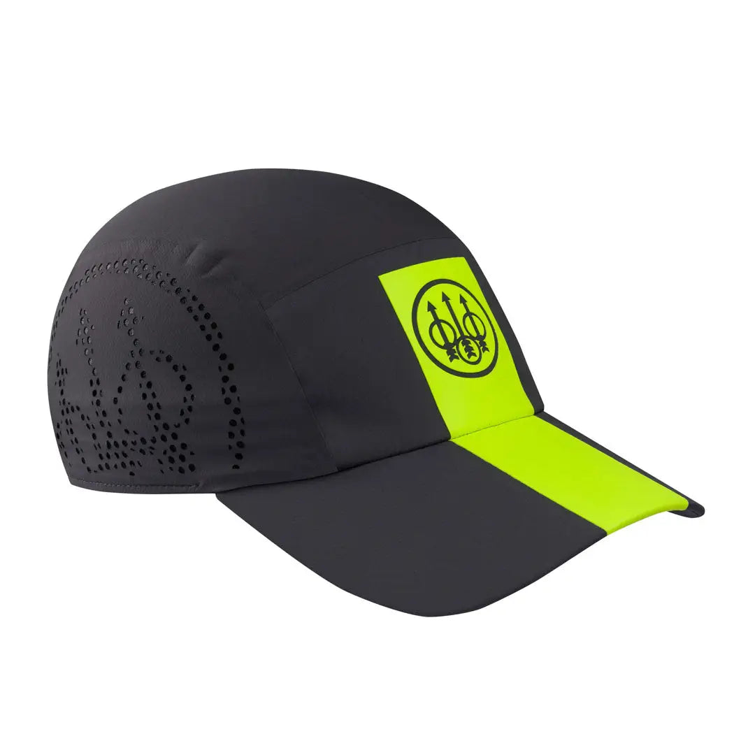 Beretta Tech Cap black with neon yellow accents, hunting country clothing