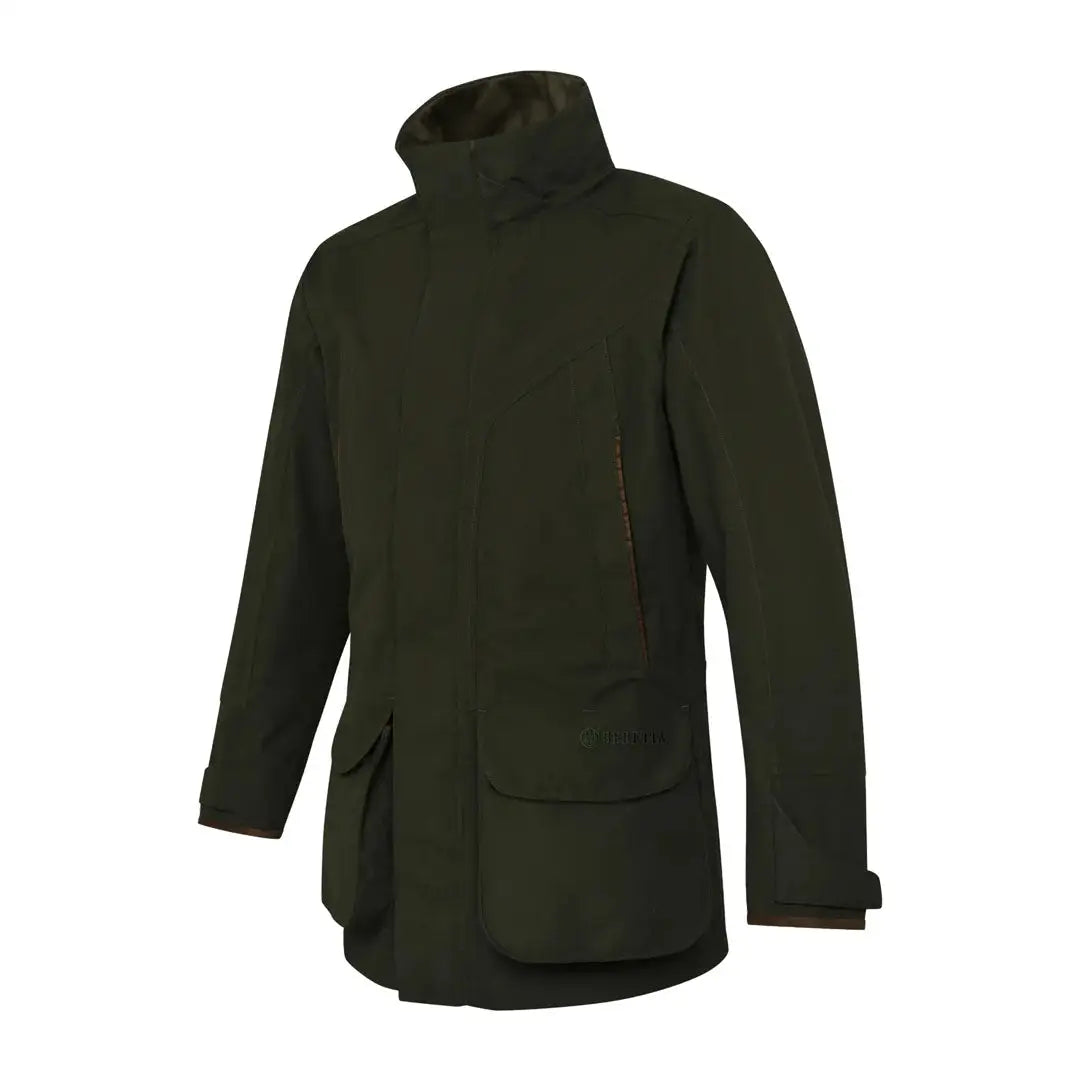 Dark green Beretta Tempesta Jacket with pockets for country clothing and hunting trips