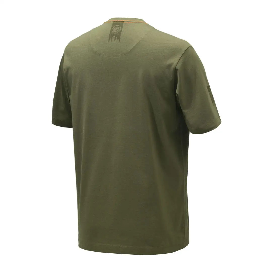 Beretta Trident olive green short-sleeve t-shirt with hunting emblem