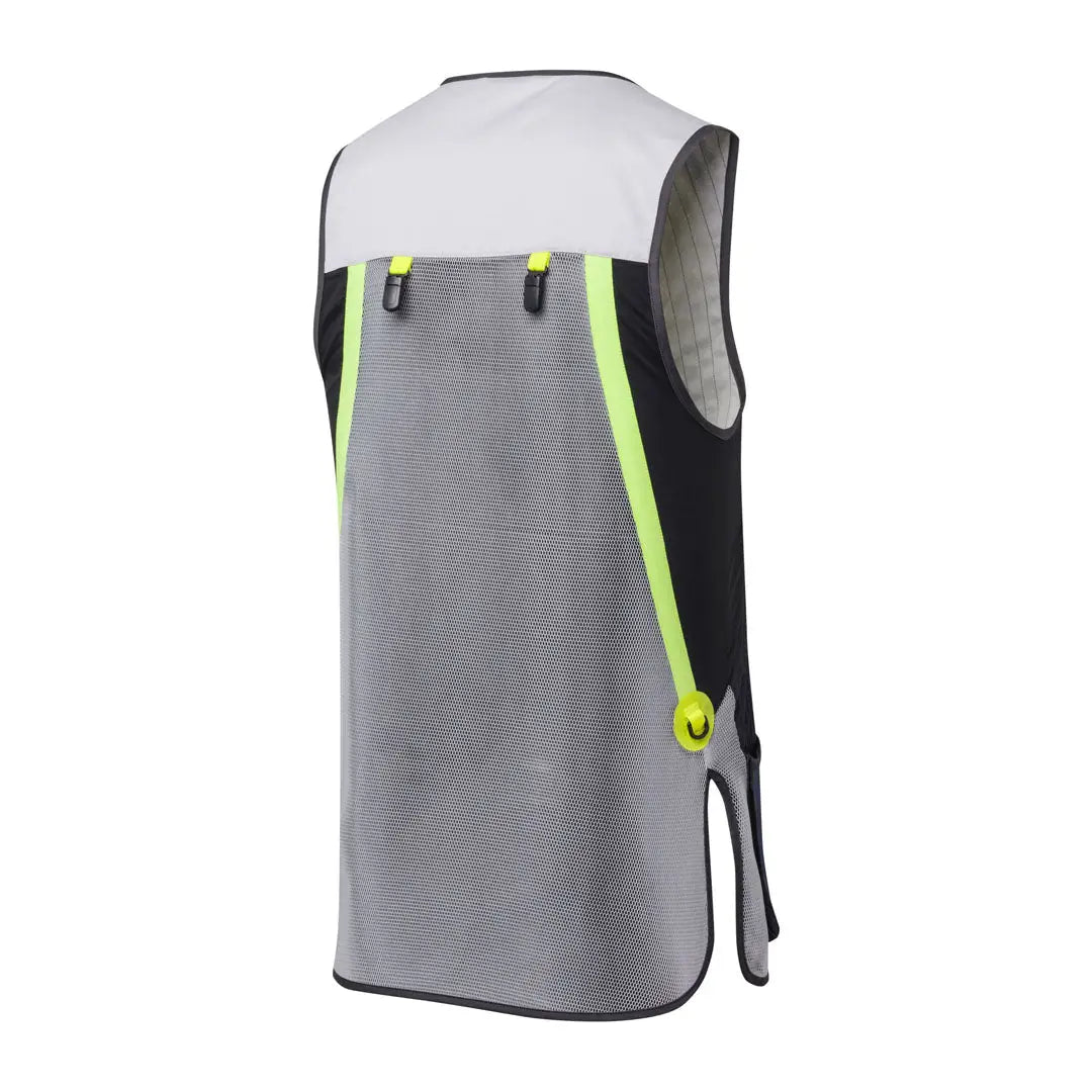 Beretta Uniform Pro vest slide: gray mesh safety vest with reflective strips