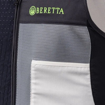 Beretta Uniform Pro vest slide with green logo, laser-cut details