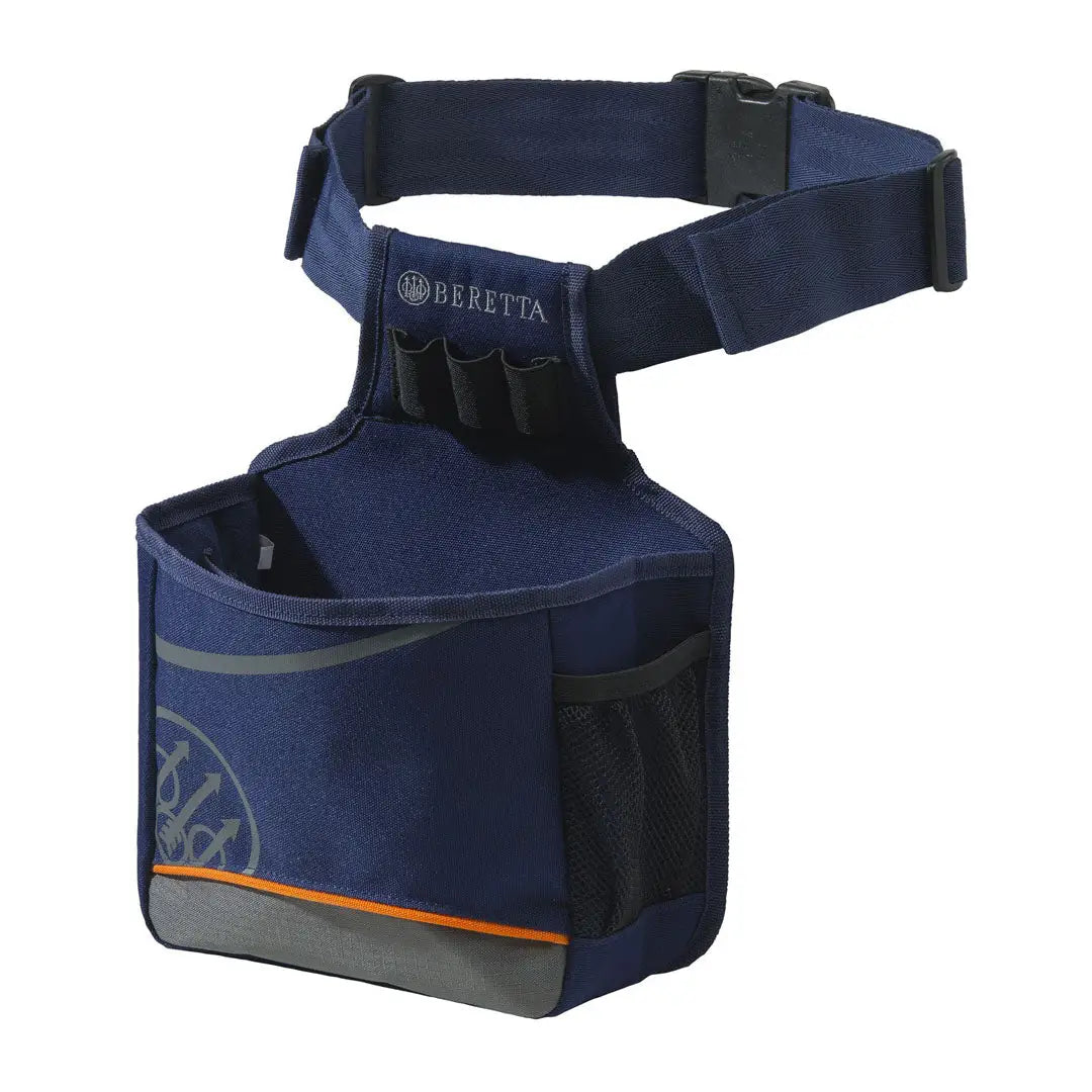 Navy Beretta Uniform Pro EVO pouch with gray orange accents for hunting outdoors