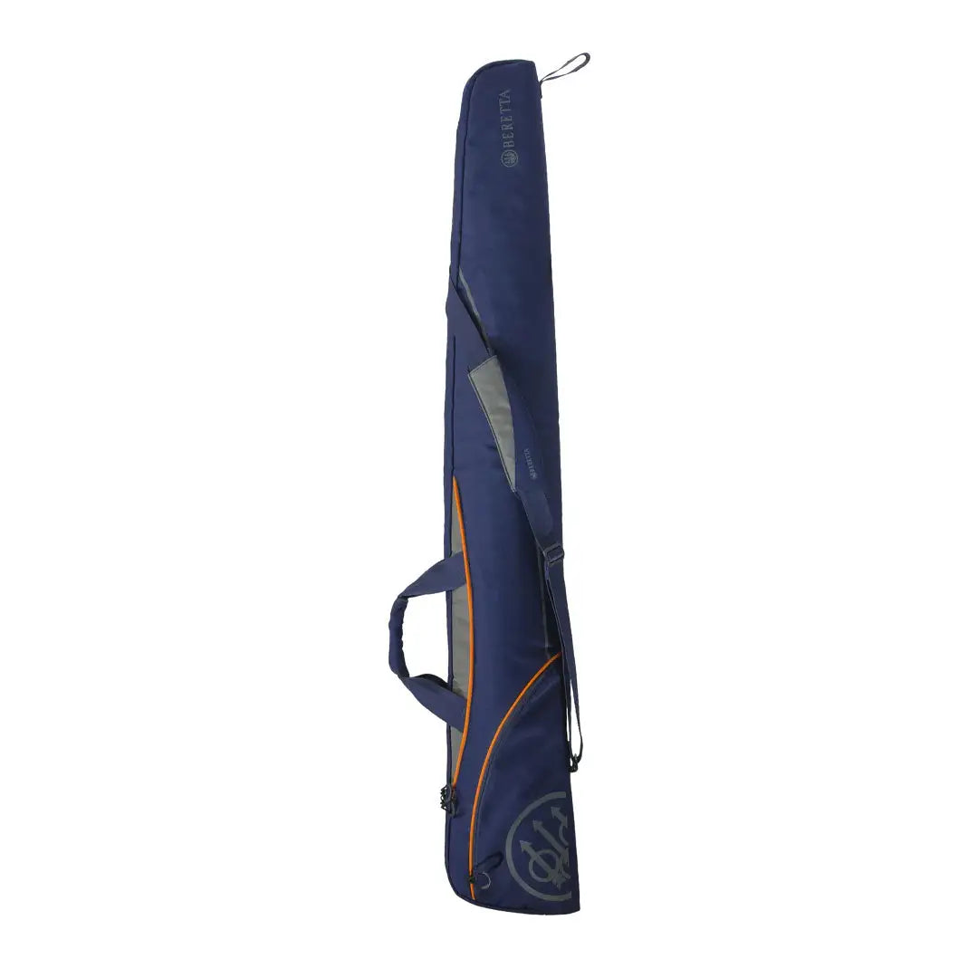 Navy blue Beretta Uniform Pro EVO Soft Gun Case with orange trim for easy carry