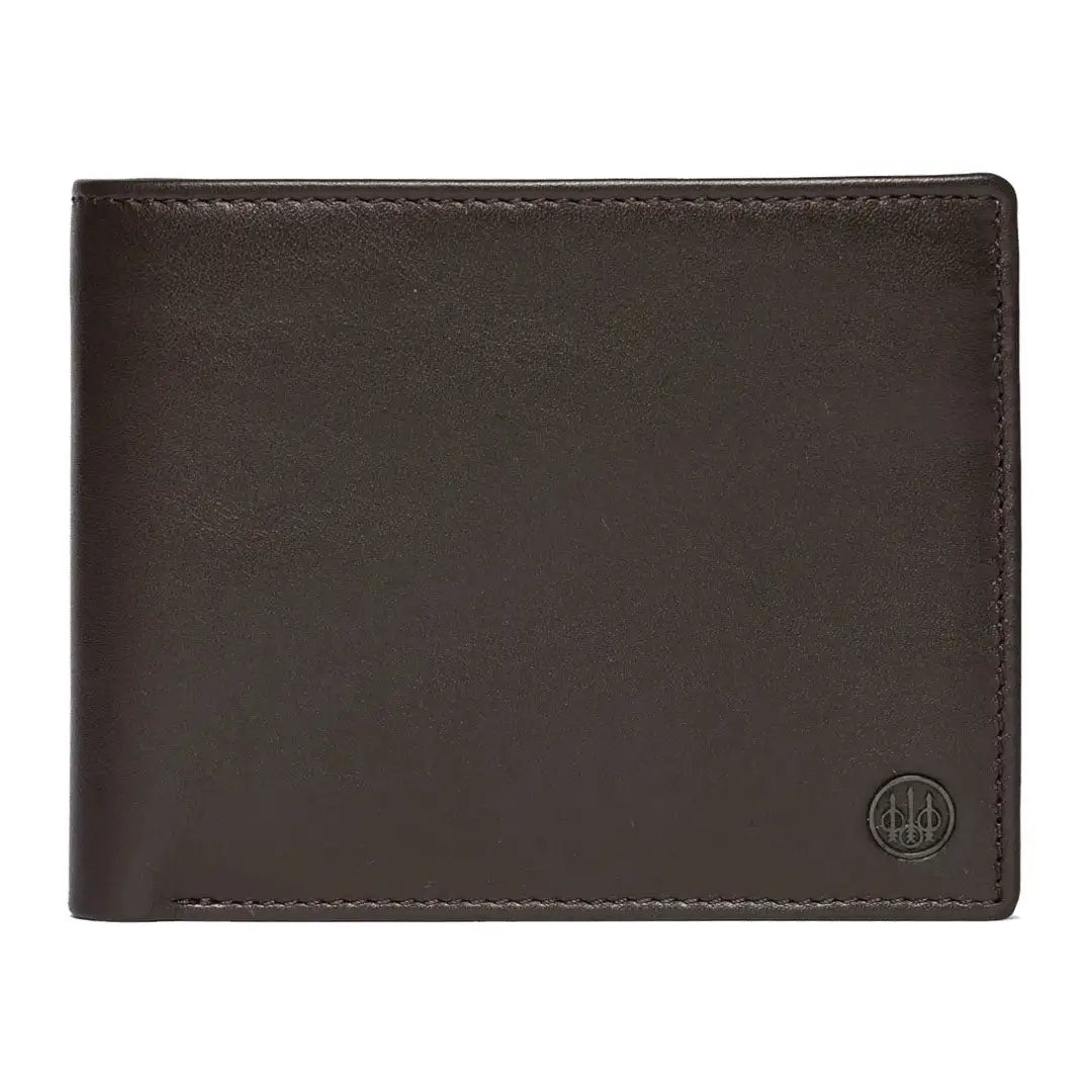 Brown leather Beretta Wallet Bifold Zipped Coin for classic style and secure cash storage