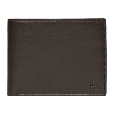 Brown leather Beretta Wallet Bifold Zipped Coin for classic style and secure cash storage