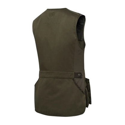 Beretta Womens teal sporting EVO vest in olive green with mesh lining and pockets