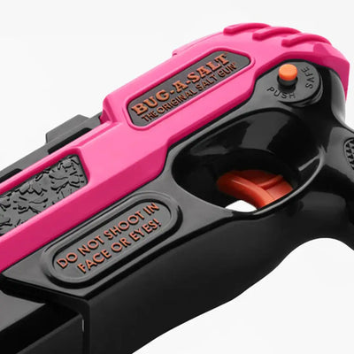 Pink and black Bug-A-Salt 3.0 Pink Passion handgun, the UK’s favourite to eliminate flies