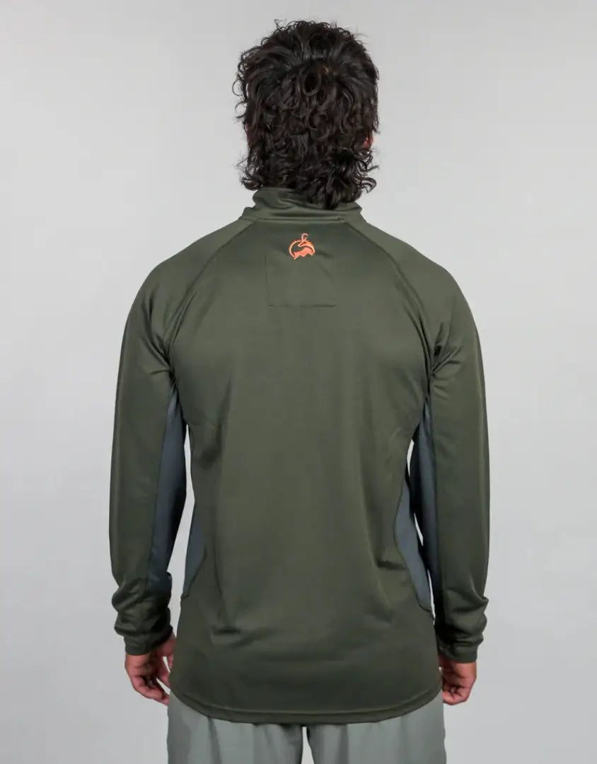 Olive green Bushbuck Apex long-sleeved base layer shirt for country clothing quests