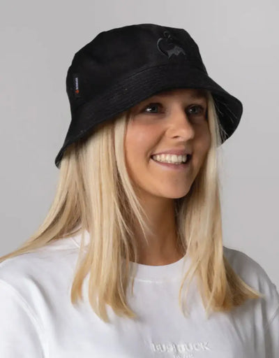 Black Bushbuck canvas bucket hat with embroidered logo
