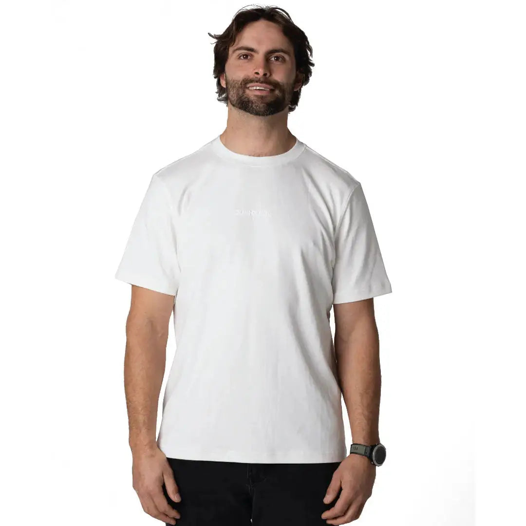 Bushbuck Classic Cotton Tee: white short-sleeve crew neck