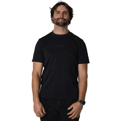 Black Bushbuck Classic Cotton Tee: Nike logo t-shirt in cotton-poly blend