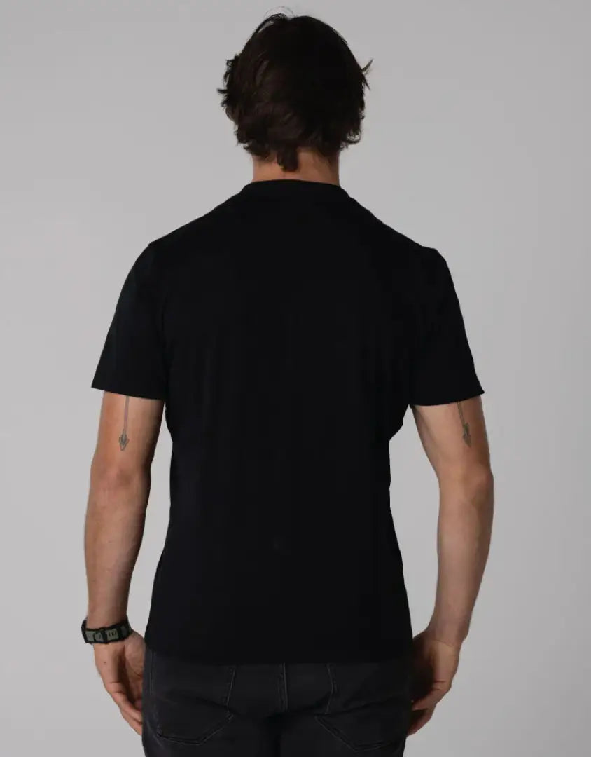 Black Bushbuck Classic Cotton Tee with subtle back graphic
