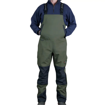 Olive green Bushbuck Defender Waterproof Bib Overtrousers for defender jacket and bib enthusiasts
