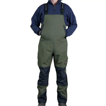 Olive green Bushbuck Defender Waterproof Bib Overtrousers for defender jacket and bib enthusiasts