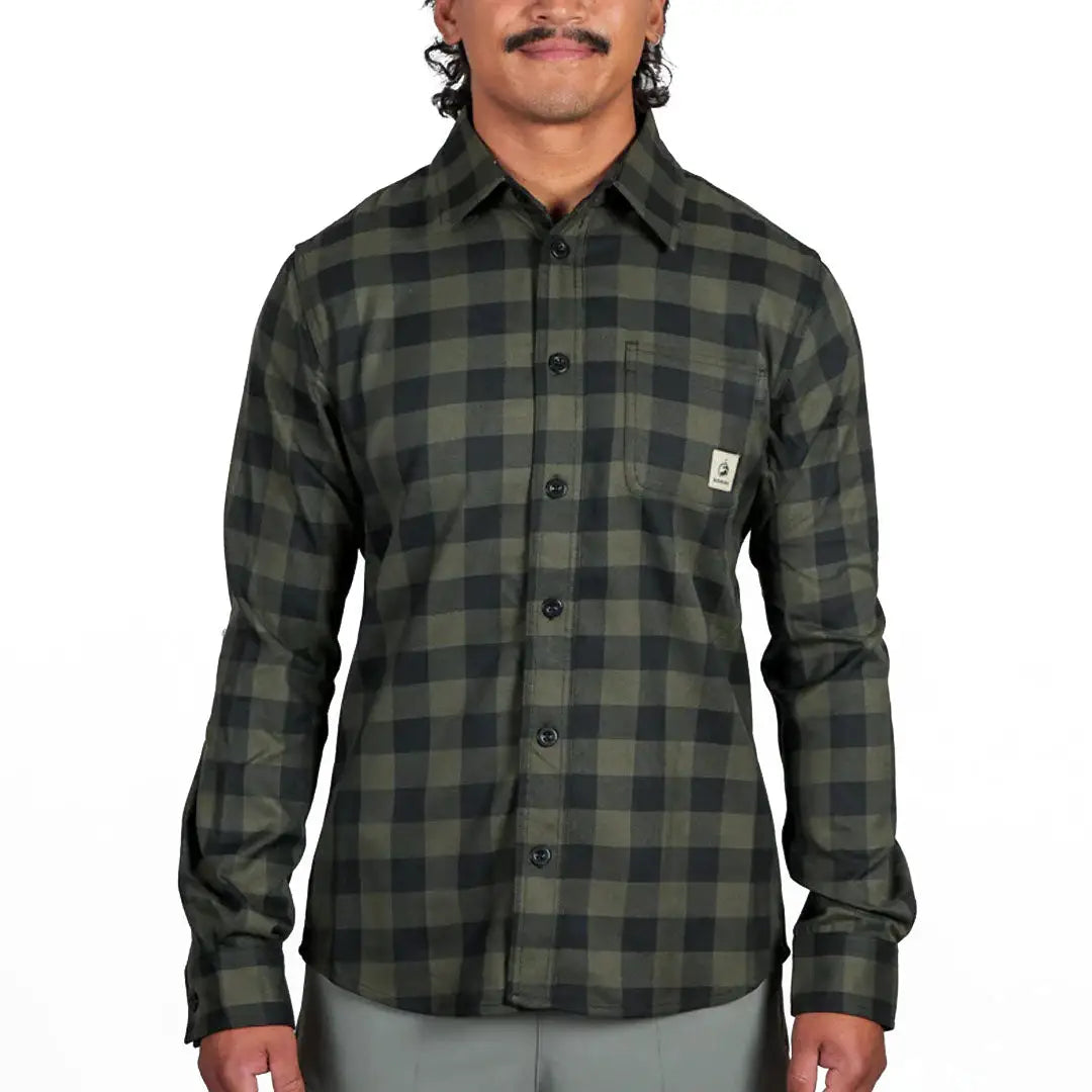 Green and black plaid Bushbuck Flannel Shirt, perfect flannel shirt for casual wear