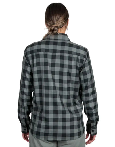 Gray and black plaid Bushbuck Flannel Shirt, cozy flannel shirt for casual style