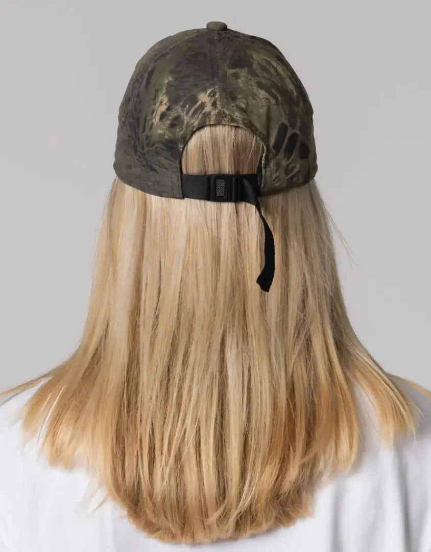 Bushbuck FoldIt Quick Dry olive green camo cap with black strap