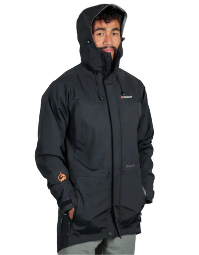 Bushbuck Typhoon Waterproof Jacket in black, perfect for hunting and country clothing