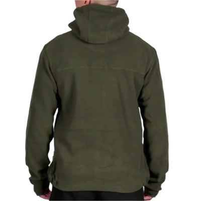 Olive green Bushbuck Vertex Fleece Hooded Half Zip Fleece jacket with fleece hood